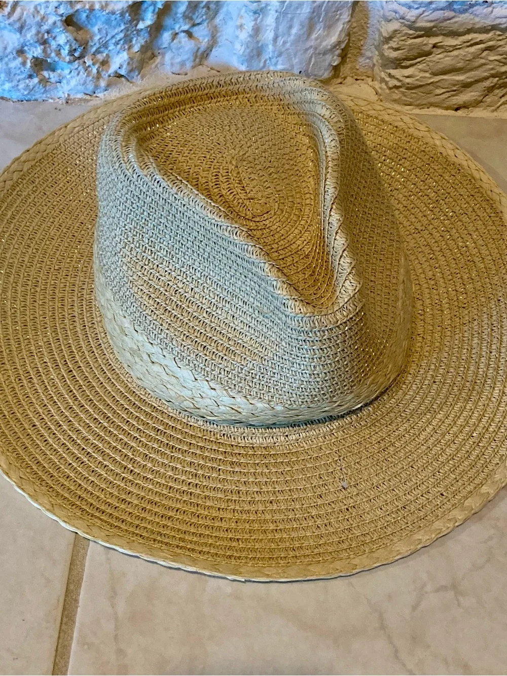 NWT House of Harlow 1960 Straw Sun Hat - Natural Tan